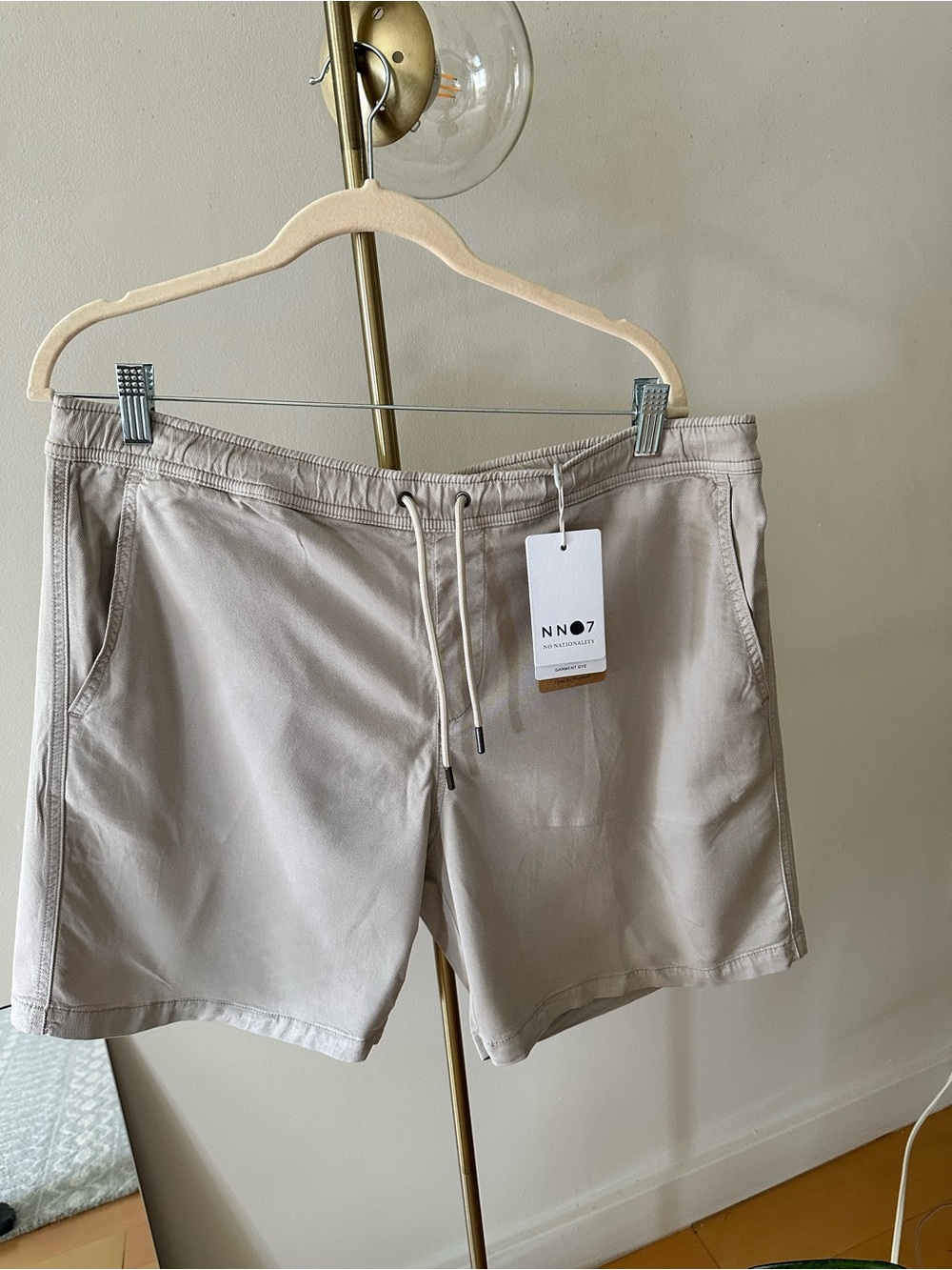 NN07 No Nationality Men's Drawstring Shorts in Light khaki brand new ☀️🫶